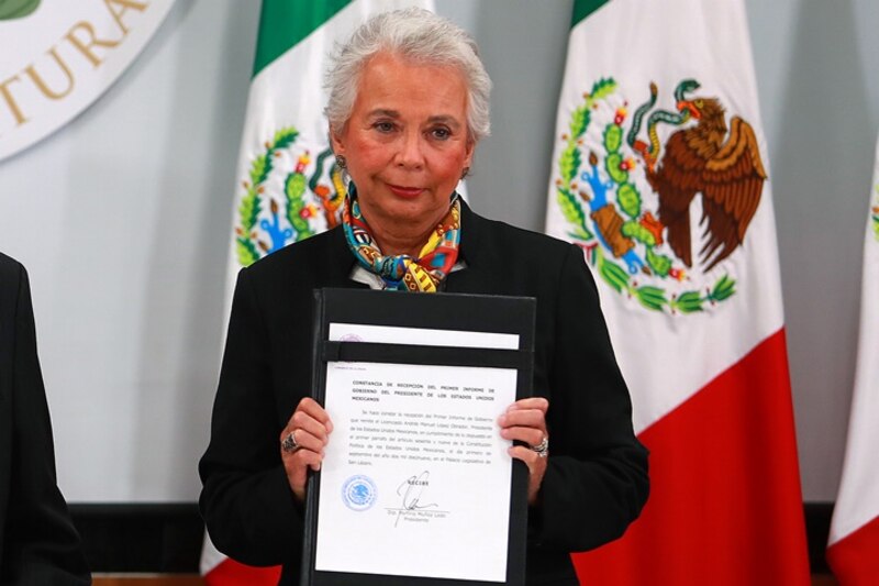 La Ministra Presidenta de la SCJN, Norma Piña Hernández, durante la ceremonia de Apertura del Año Judicial 2023.