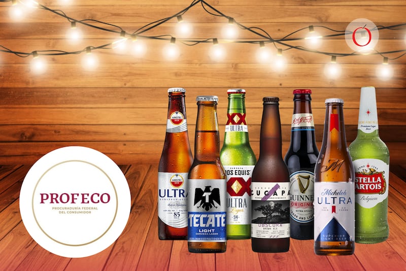 Logo de Profeco y cervezas mexicanas