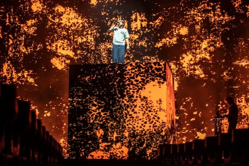 Paulo Londra en su show en el Palacio de los Deportes