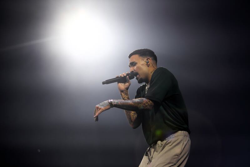 Rels B durante su concierto en primera fecha en el Palacio de los Deportes