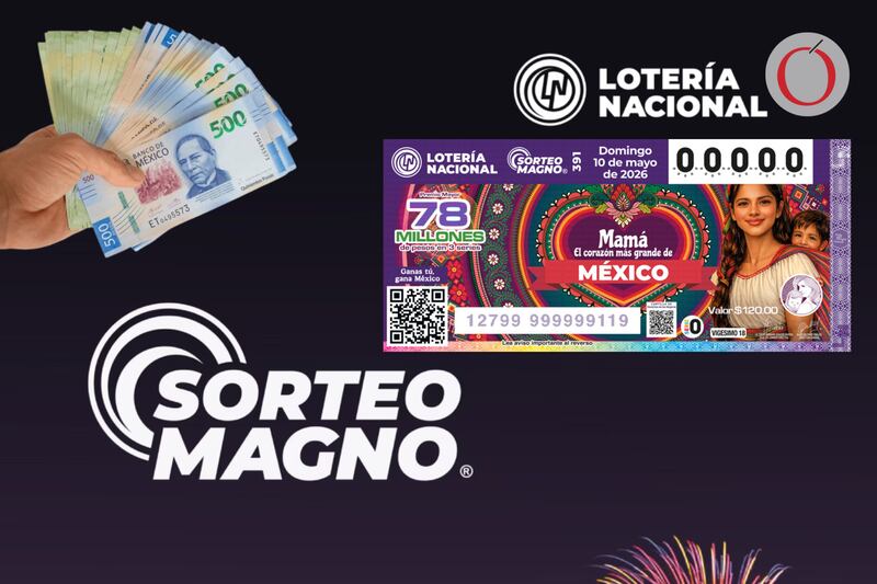Resultados oficiales del Sorteo Magno 391 de la Lotería Nacional del 10 de mayo 2026