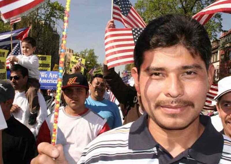 Marcha por los derechos de los inmigrantes en Estados Unidos