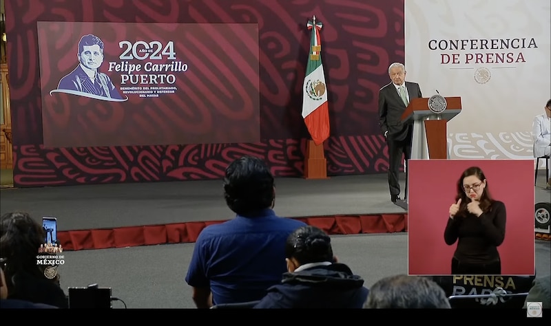 El presidente Andrés Manuel López Obrador ofrece una conferencia de prensa