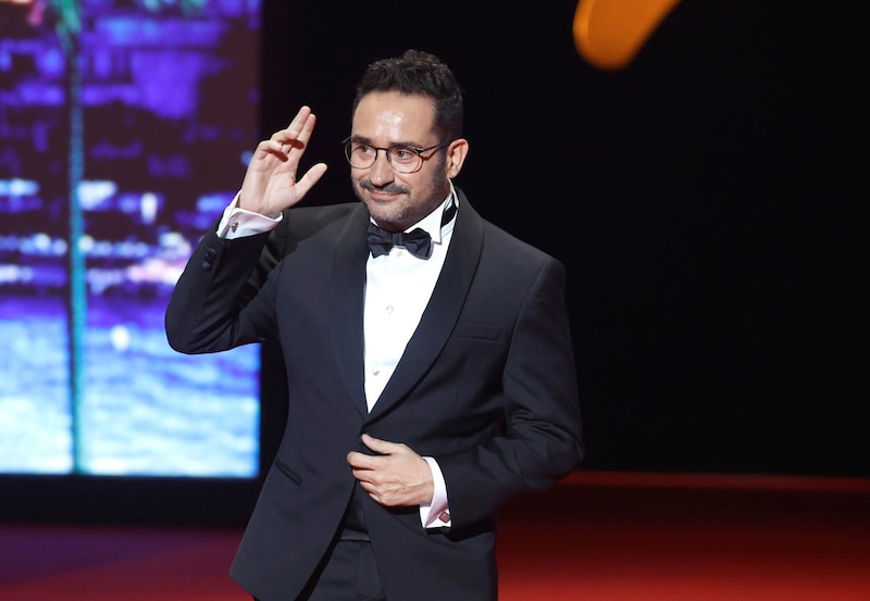 El actor mexicano Gael García Bernal en la alfombra roja de un festival de cine.