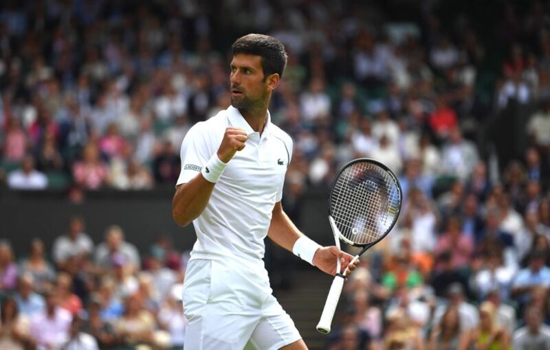 Novak Djokovic celebra su victoria en Wimbledon