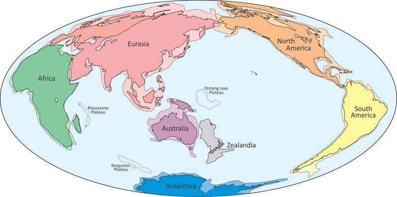 El mapa de la Tierra hace 200 millones de años