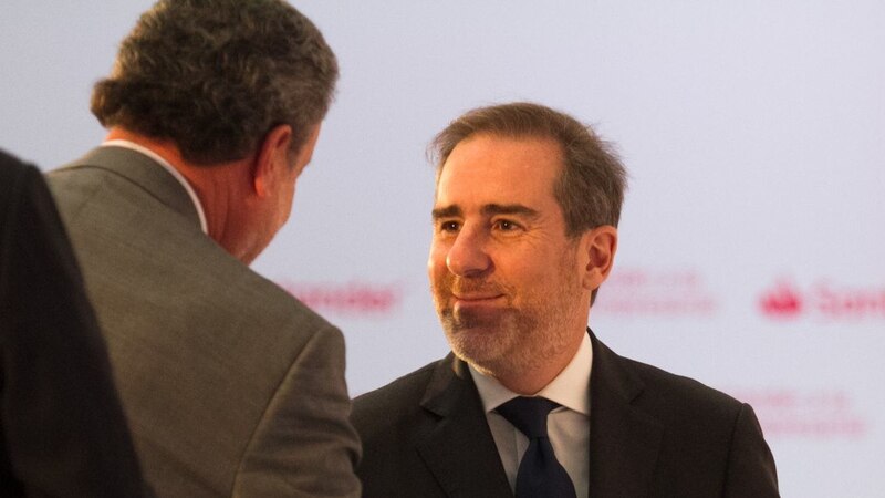 El presidente de Telefónica, José María Álvarez-Pallete, durante una rueda de prensa.