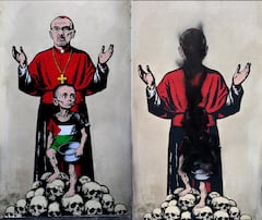 Vandalizan en Milán dos murales dedicados al cardenal Pizzaballa y a la familia Bibas