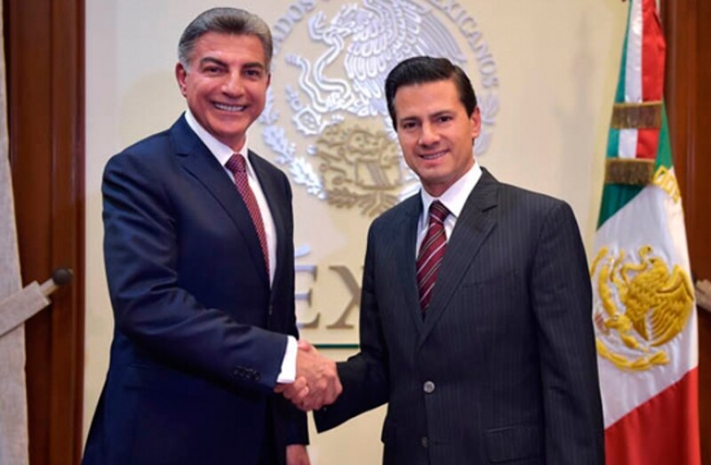 El presidente electo de México, Andrés Manuel López Obrador, se reúne con el presidente Enrique Peña Nieto.