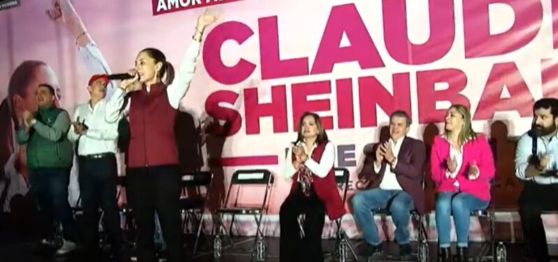 Claudia Sheinbaum encabeza mitin en apoyo a Morena