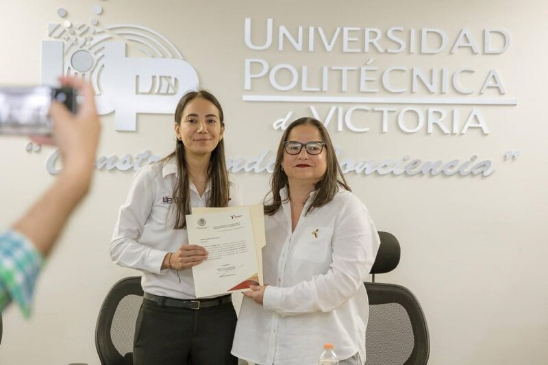 Universidad Politécnica de Victoria entrega carta de aceptación a nueva Rectora