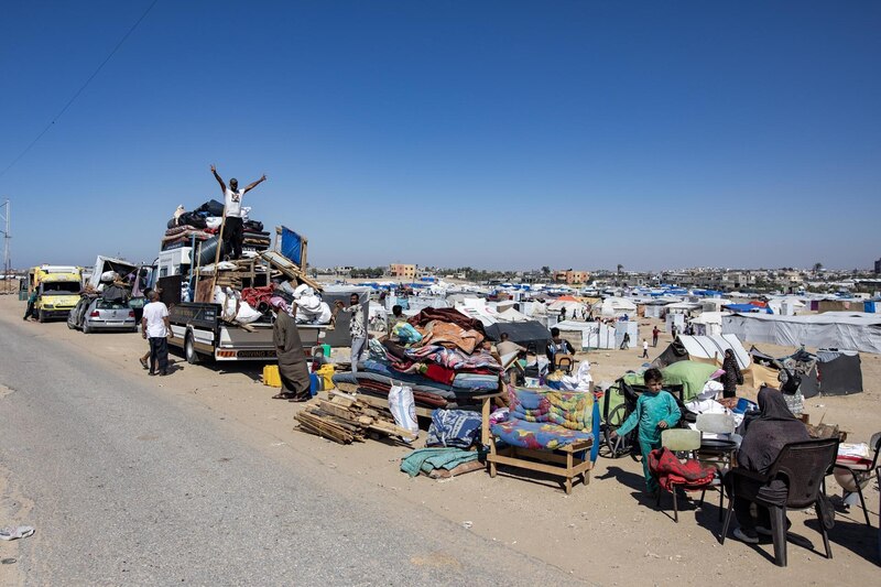 Refugiados sirios en un campamento en Jordania