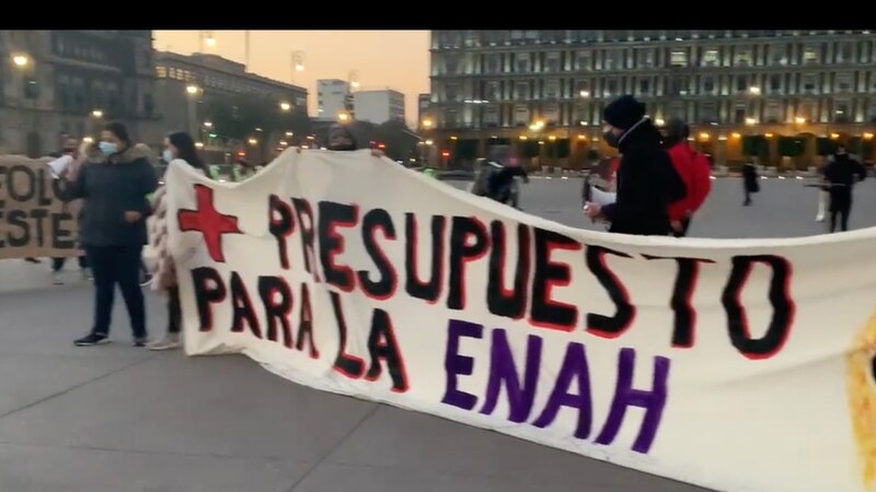 Protesta por el presupuesto de la ENAH