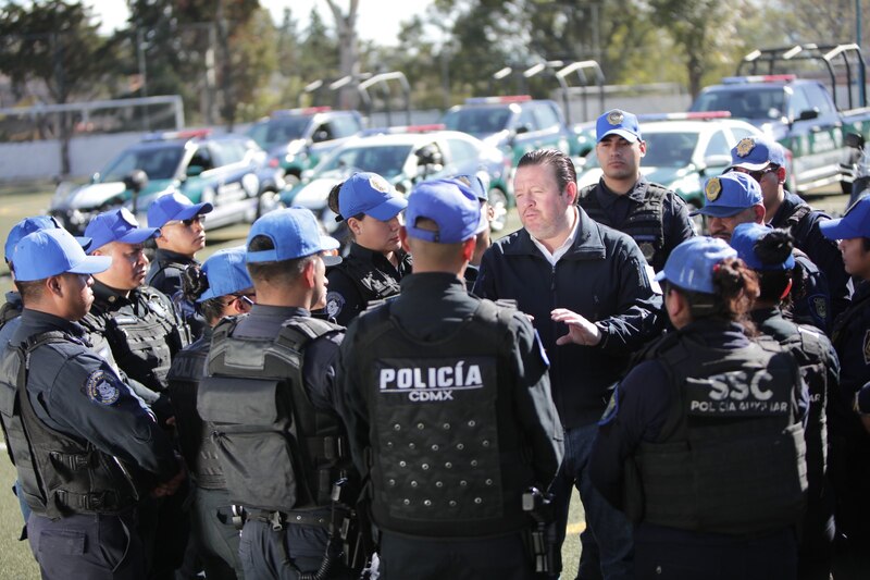 Reunión de trabajo con mandos de la policía de la Ciudad de México