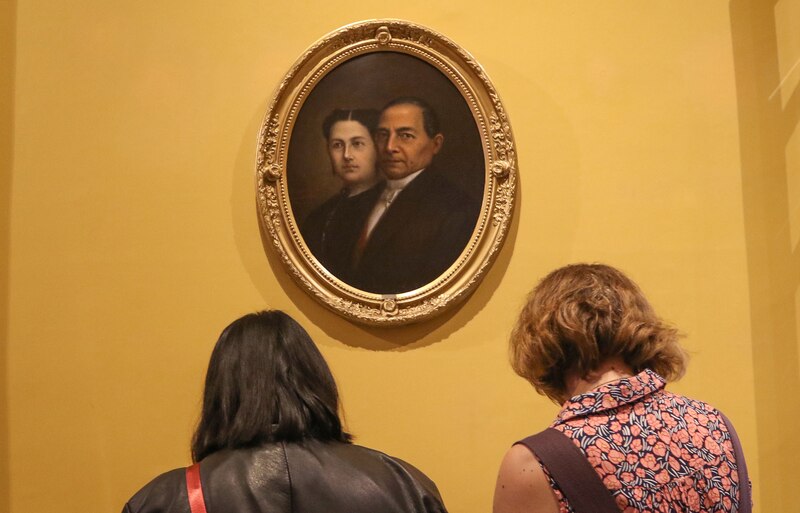 Retrato de Benito Juárez y su esposa Margarita Maza