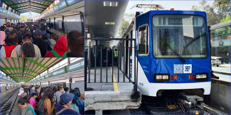 Title: Tren suburbano en la estación Cuautitlán