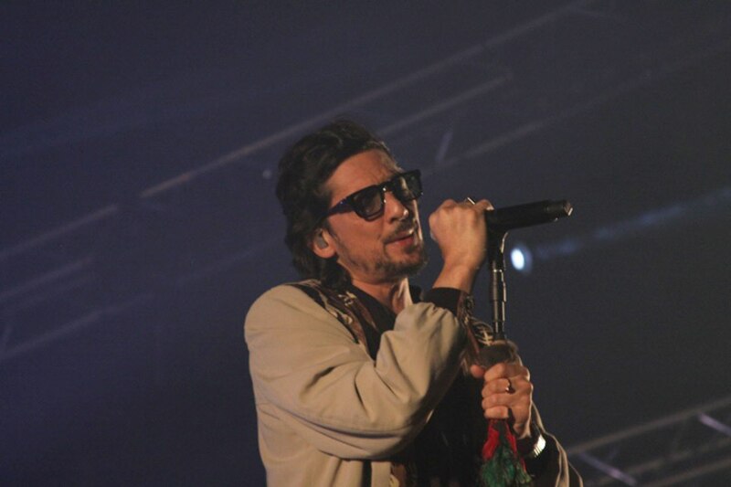 Maluma cantando en concierto
