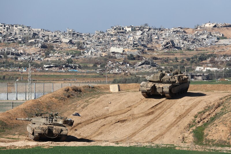 Tanques israelíes en Gaza