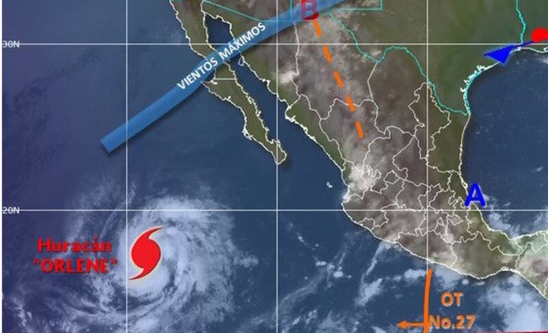 Huracán "Orlene" se acerca a las costas de México