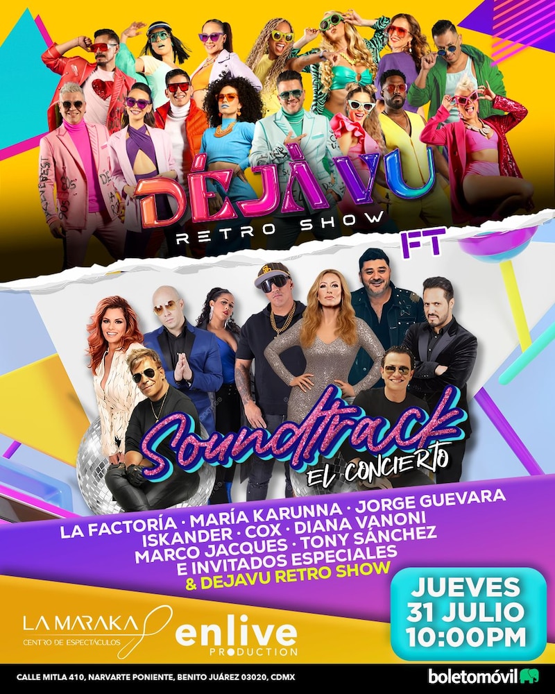 Cartel oficial de "Soundtrack" y "Deja vú"