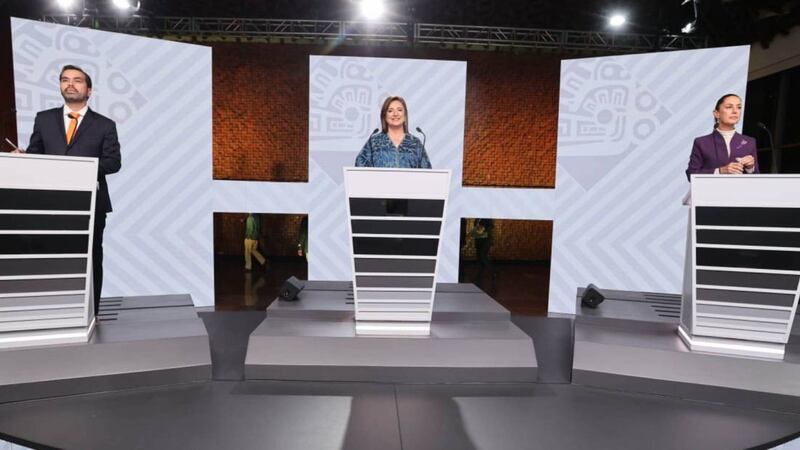 Candidatos presidenciales en el debate de las elecciones de 2024