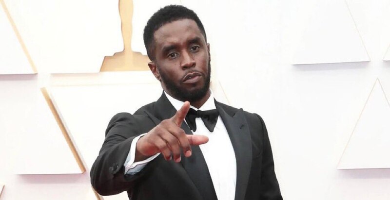 El rapero P. Diddy en la alfombra roja de los Oscar 2022