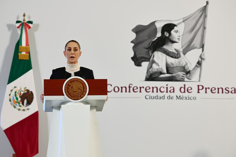 La Jefa de Gobierno, Claudia Sheinbaum, ofrece una conferencia de prensa en la Ciudad de México.