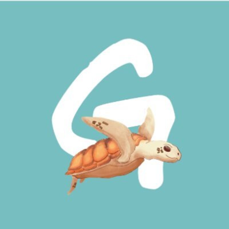 La letra G, tortuga