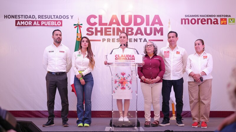 Claudia Sheinbaum, candidata de Morena a la presidencia de la Ciudad de México, durante un evento de campaña.