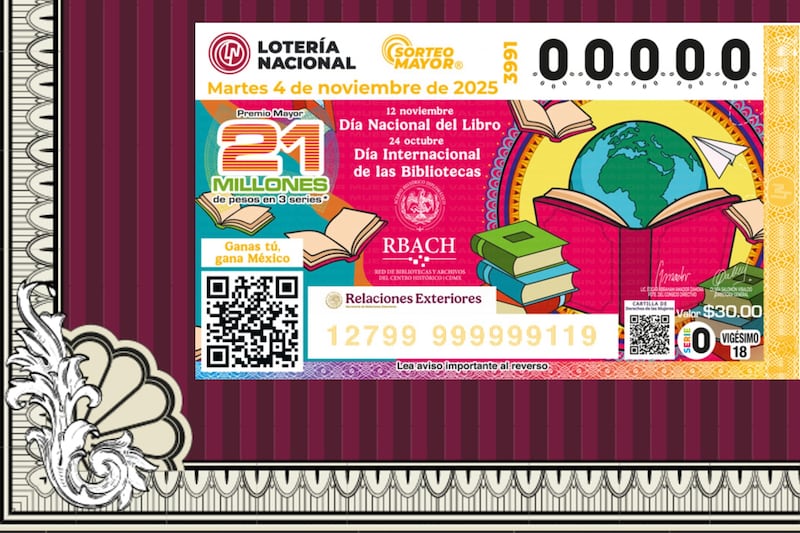 Sorteo Mayor 3991 de la Lotería Nacional 4 de noviembre
