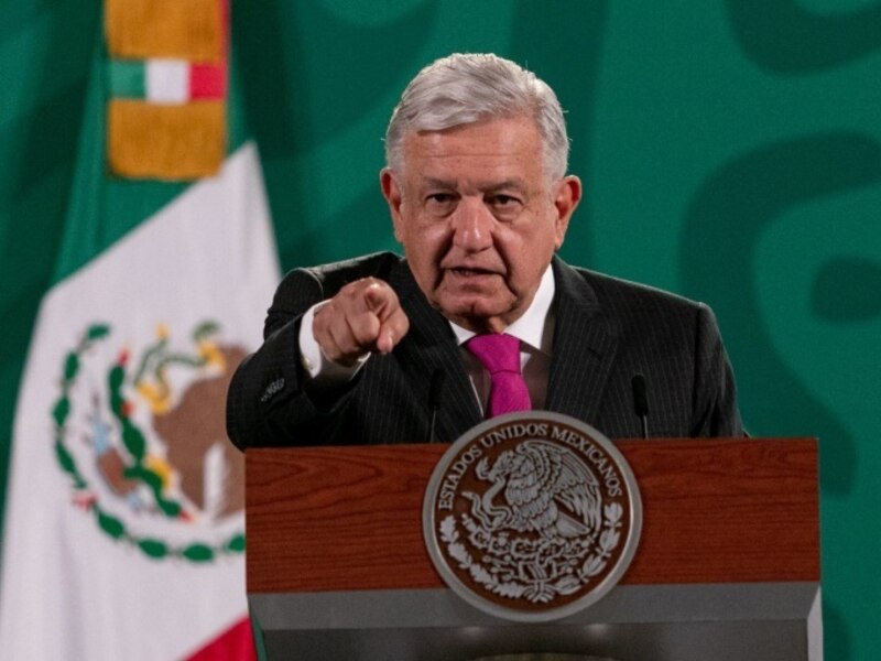 El presidente Andrés Manuel López Obrador durante una conferencia de prensa.