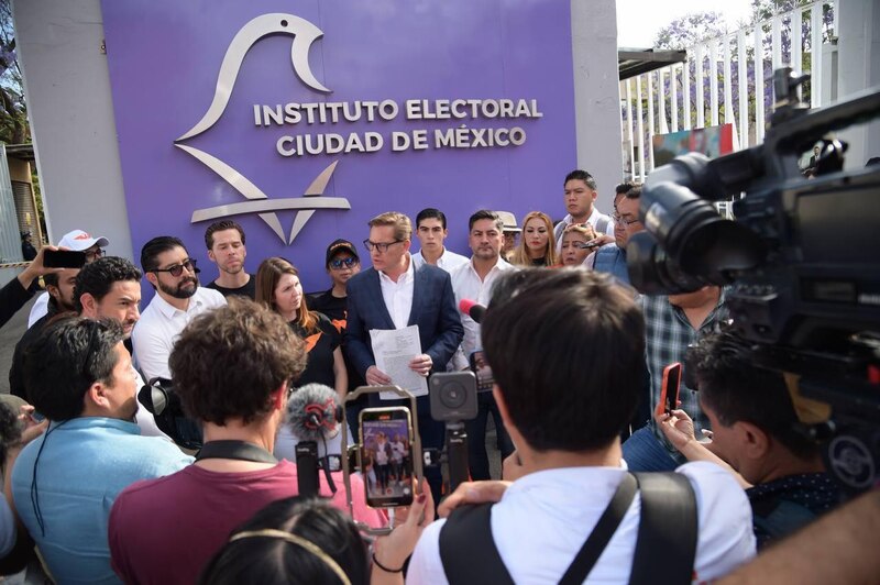 Conferencia de prensa del Instituto Electoral de la Ciudad de México