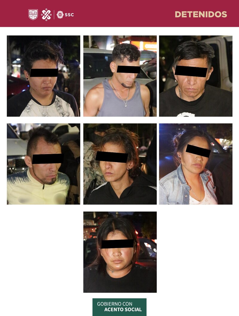 SSC detiene a nueve personas en operativo en la CDMX