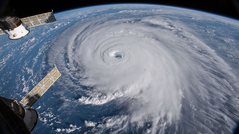 Huracán visto desde la Estación Espacial Internacional