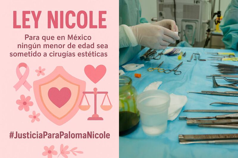 Se presentó ya la primera iniciativa para la regulación de cirugías estéticas en menores de edad tras el fallecimiento de Paloma Nicole, de 14 años, en Durango.