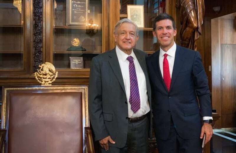 El presidente López Obrador se reúne con el senador Ricardo Monreal