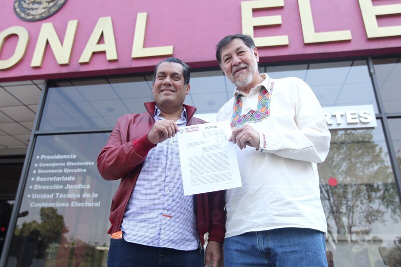 Mario Delgado y Porfirio Muñoz Ledo se reúnen en la sede de Morena