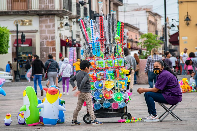 Puesto de juguetes en México