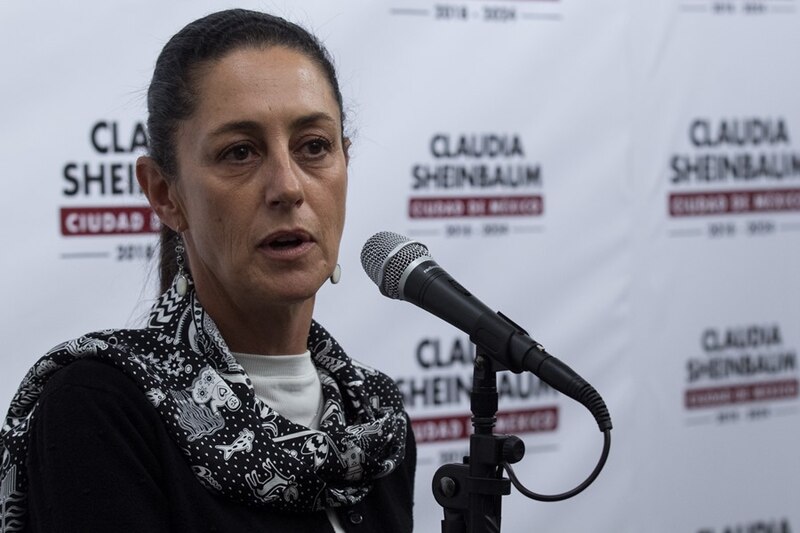 Claudia Sheinbaum, Jefa de Gobierno de la Ciudad de México, da un discurso.