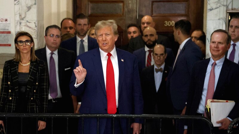 Donald Trump da un discurso ante sus seguidores