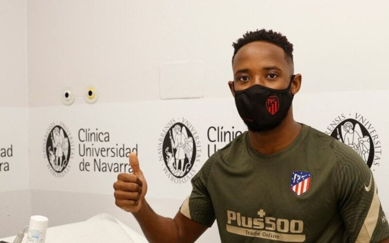 El jugador del Atlético de Madrid, Geoffrey Kondogbia, se somete a una prueba médica en la Clínica Universidad de Navarra