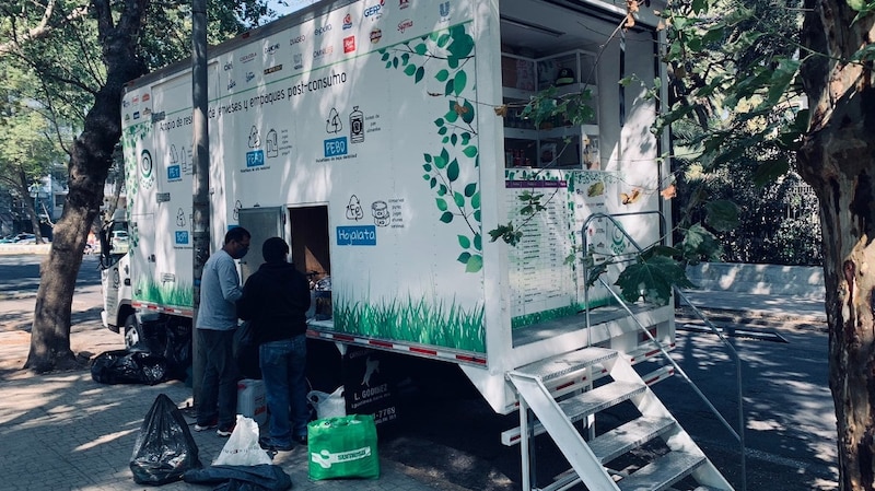 Camión de reciclaje