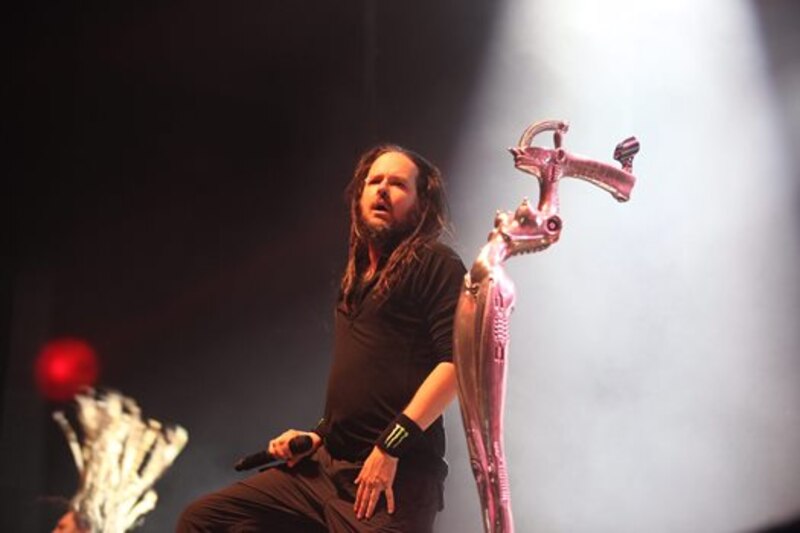 Slipknot vocalista Corey Taylor en concierto