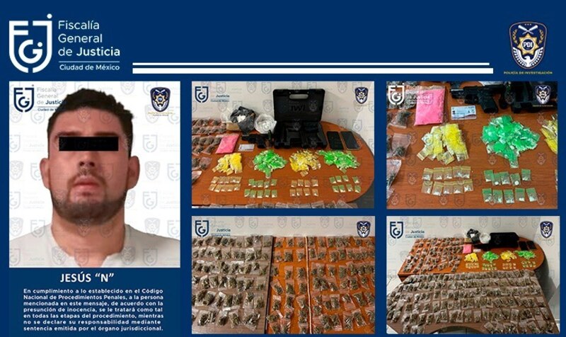 Title: Detienen a Jesús "N" con droga en la Ciudad de México