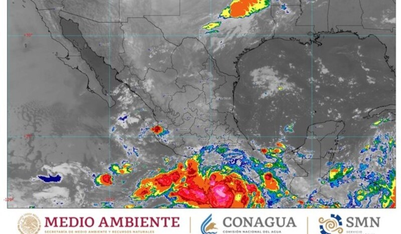 Imagen satelital de un huracán