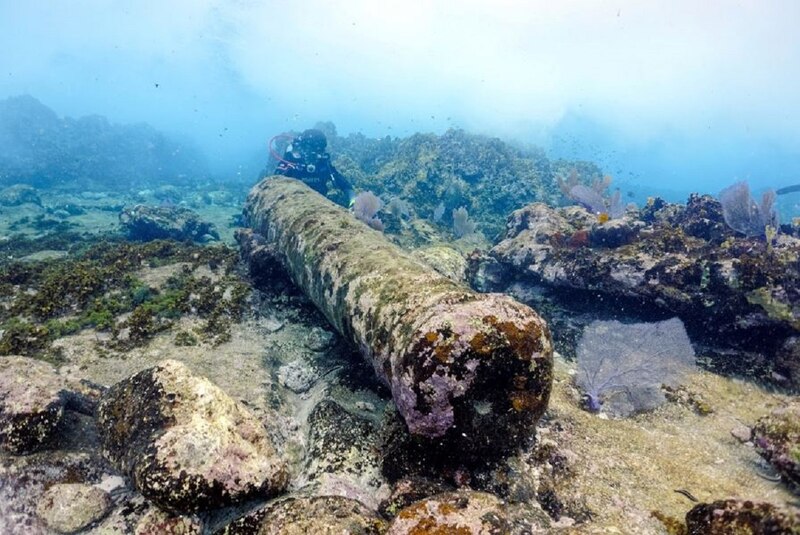Un buzo explora un cañón en el fondo marino