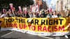 Protestas en contra de los migrantes y otra contra el racismo inundaron Londres    