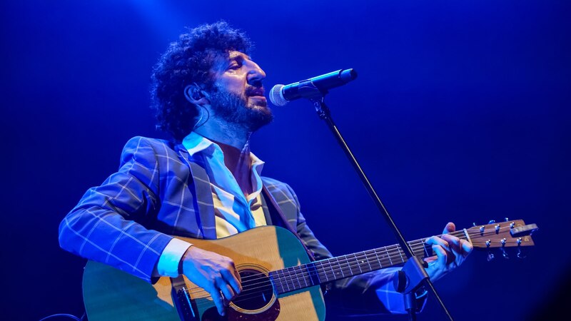 Cantante español Pablo Alborán en concierto