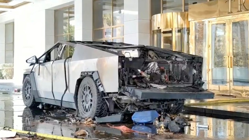 El Tesla Cybertruck que explotó frente al Trump International Hotel en Las Vegas