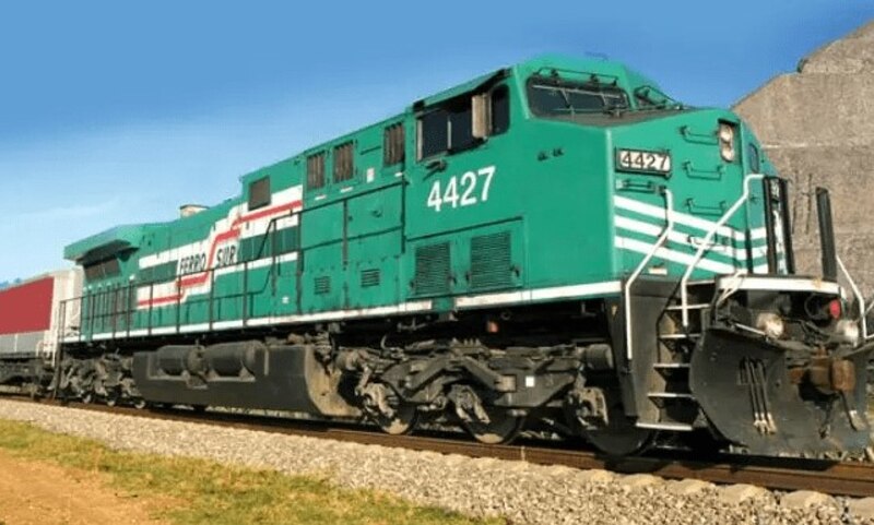 Tren verde y rojo